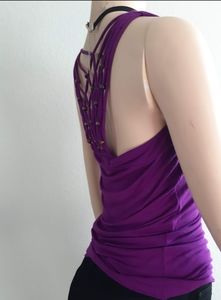 💜🍇Candie's purple top back strap wooden